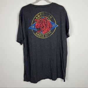 Men's AE Gray Short Sleeve Graphic Shirt